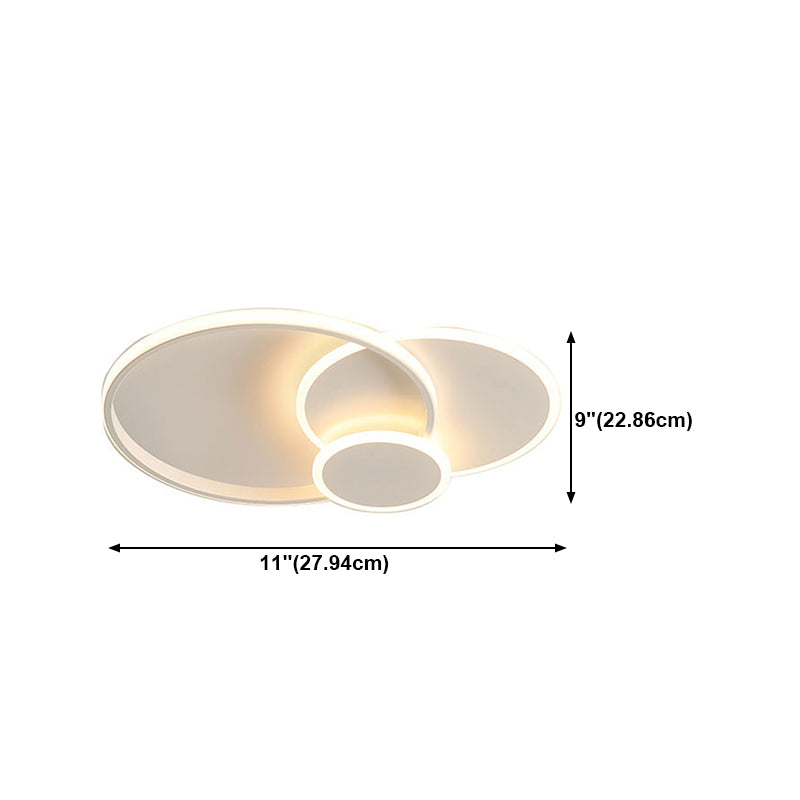I moderni cerchi soffitto a filo a sfioramento della luce in alluminio Apparecchiatura da letto in bianco in bianco
