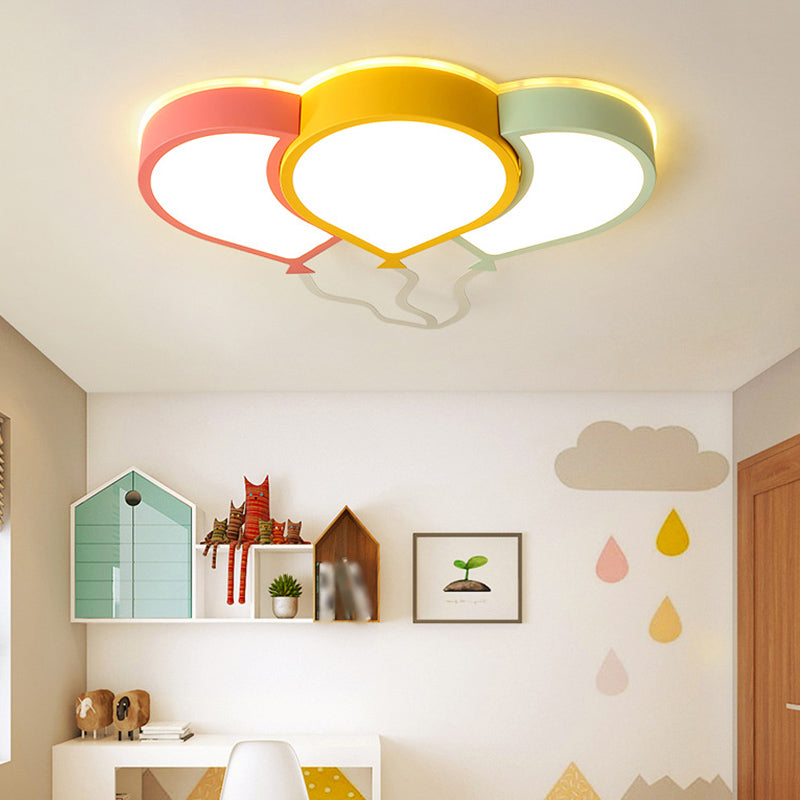 Plafonnier encastré en forme de ballon en métal Style enfant 3 lumières éclairage encastré