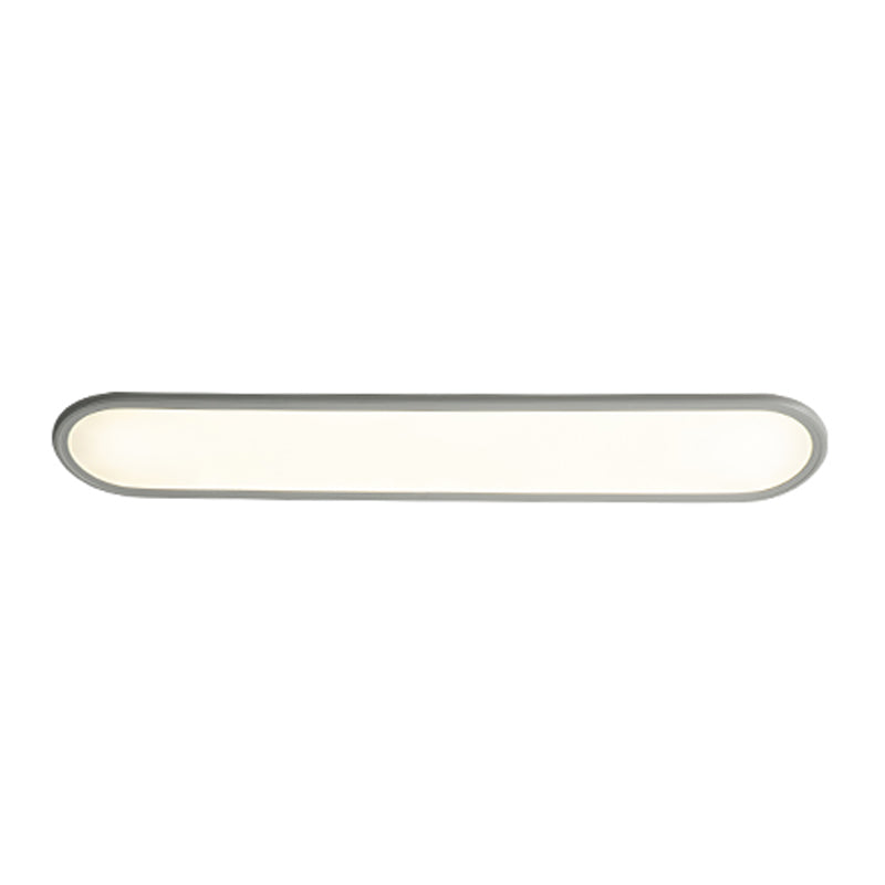 Oval Shape Metal Flush Ceiling Light Modern Style 1 Light Flush Mount Lighting