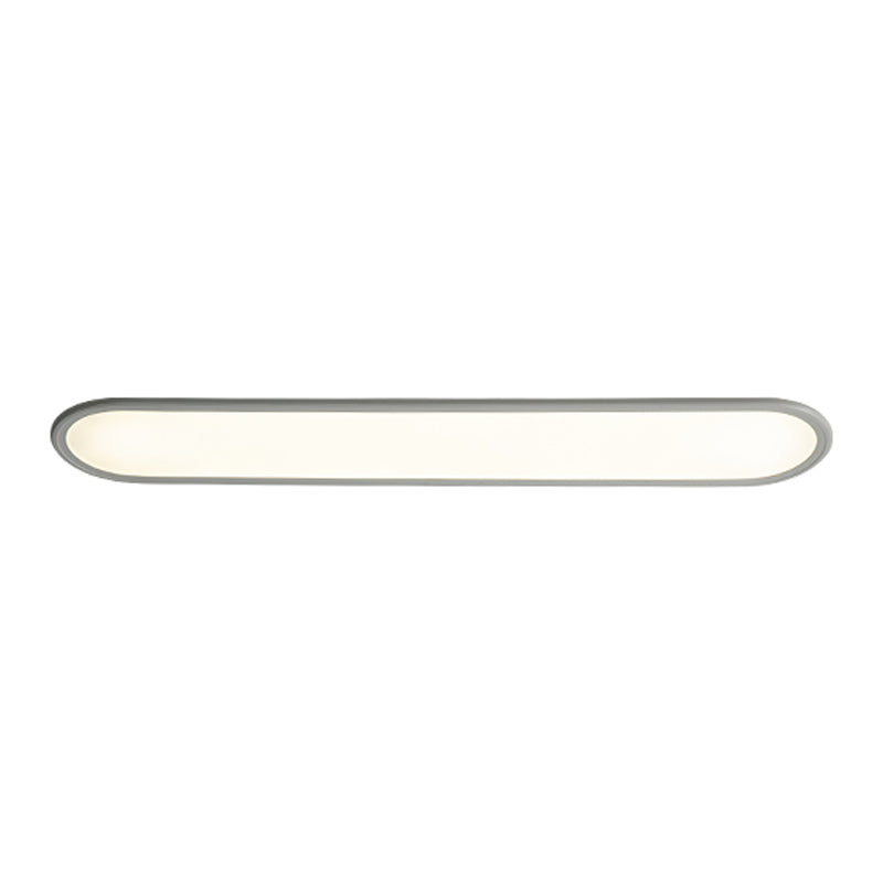 Oval Shape Metal Flush Ceiling Light Modern Style 1 Light Flush Mount Lighting