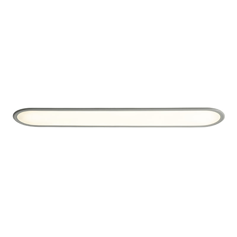 Oval Shape Metal Flush Ceiling Light Modern Style 1 Light Flush Mount Lighting