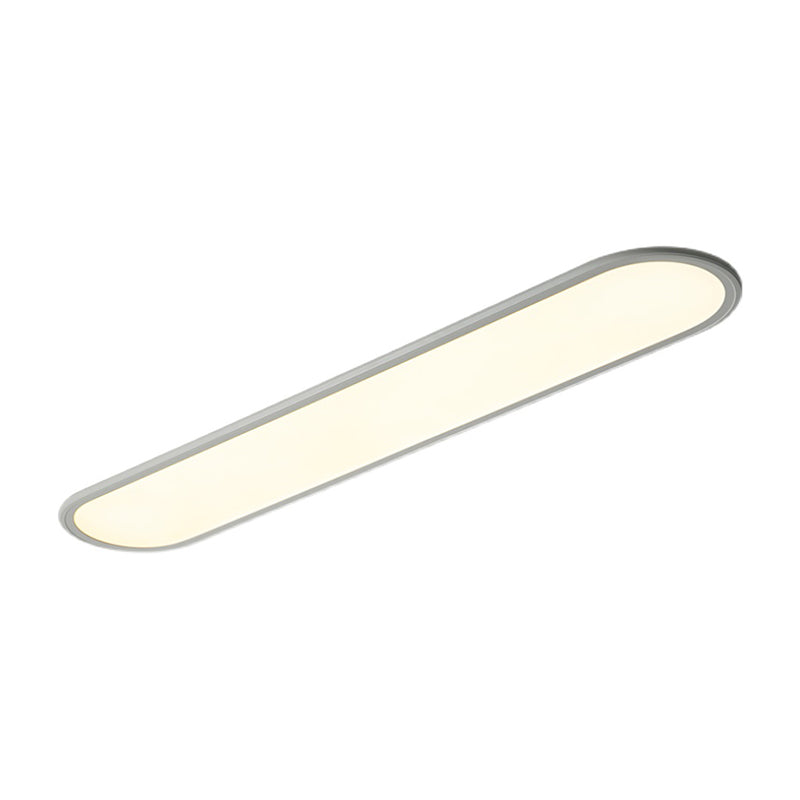 Oval Shape Metal Flush Ceiling Light Modern Style 1 Light Flush Mount Lighting