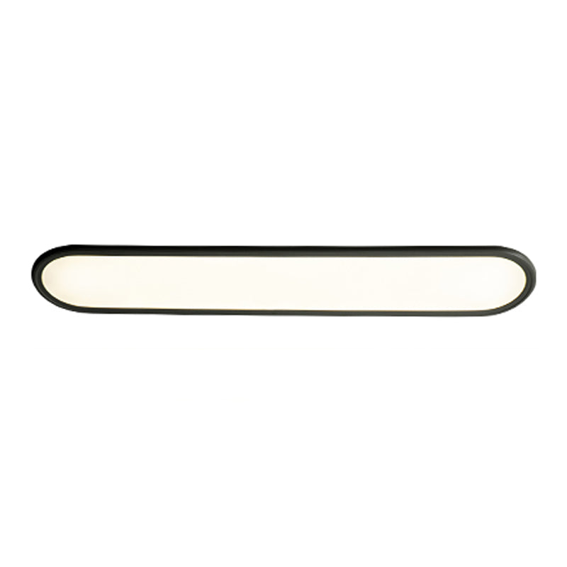 Oval Shape Metal Flush Ceiling Light Modern Style 1 Light Flush Mount Lighting