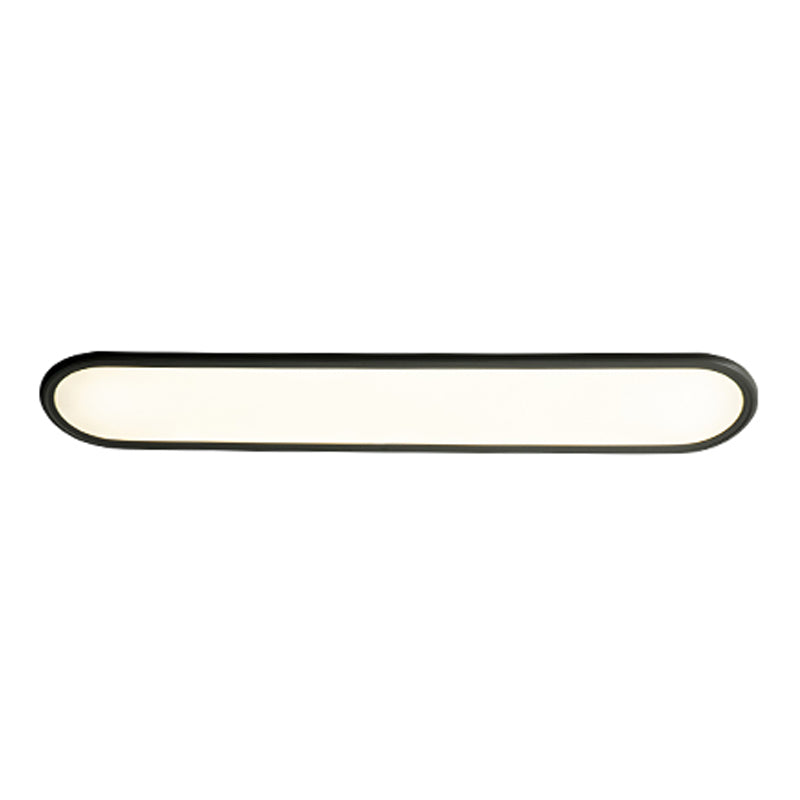Oval Shape Metal Flush Ceiling Light Modern Style 1 Light Flush Mount Lighting