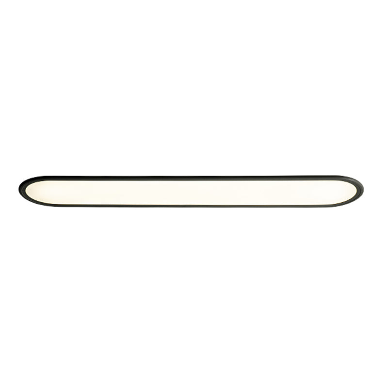 Oval Shape Metal Flush Ceiling Light Modern Style 1 Light Flush Mount Lighting