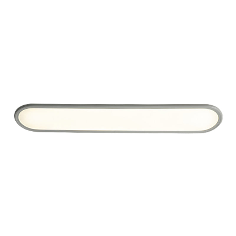 Oval Shape Metal Flush Ceiling Light Modern Style 1 Light Flush Mount Lighting