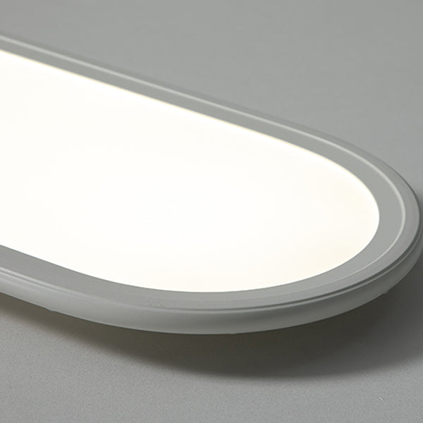 Oval Shape Metal Flush Ceiling Light Modern Style 1 Light Flush Mount Lighting