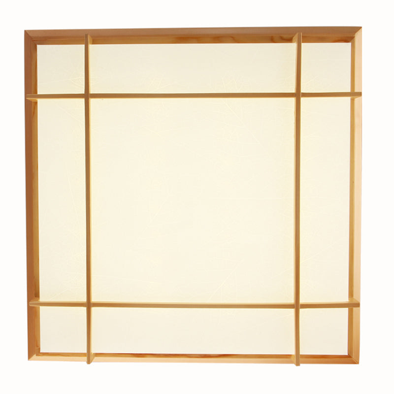 Holz Quadratische Form Flush Deckenleuchte Moderne 1-Licht Flush Mount Beleuchtung in Braun