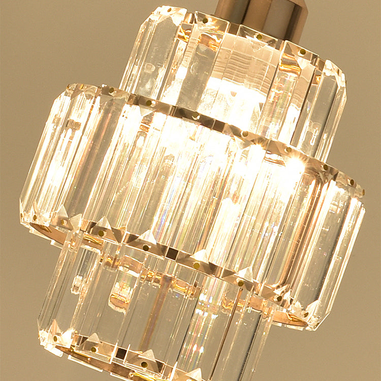 Accesorios de iluminación de la isla de cilindro de estilo moderno Crystal 3 Ideas de iluminación de la isla ligera