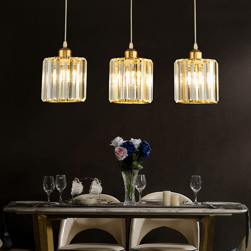 Estilo contemporáneo Geometry Island Lighting Crystal 3 Light Island Lights