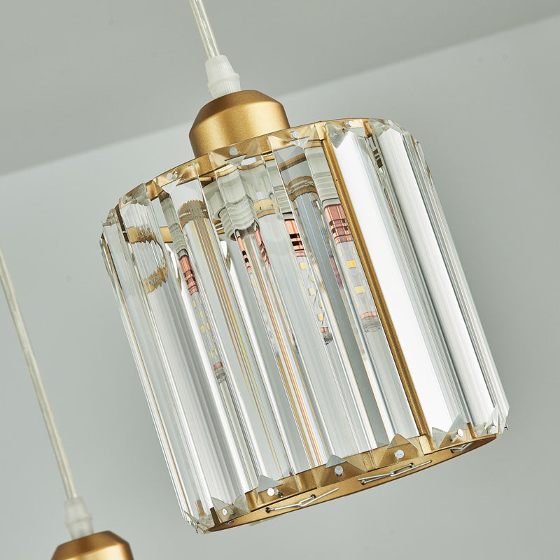 Contemporary Style Geometry Island Lighting Crystal 3 Light Island Pendant Lights