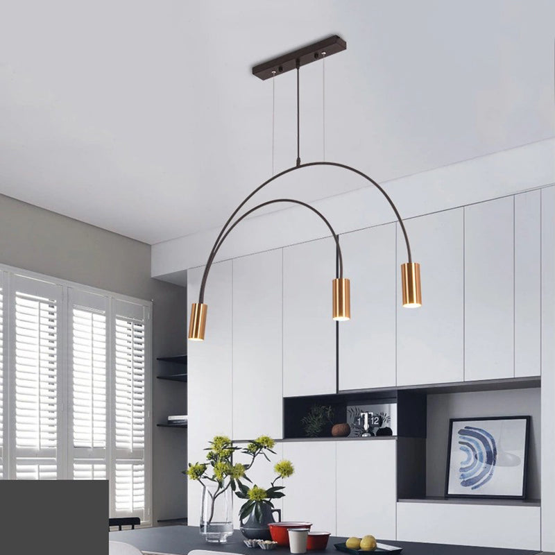 Cilindros de cilindro de estilo contemporáneo Pendientes de metal Pendientes de metal Lights Lights