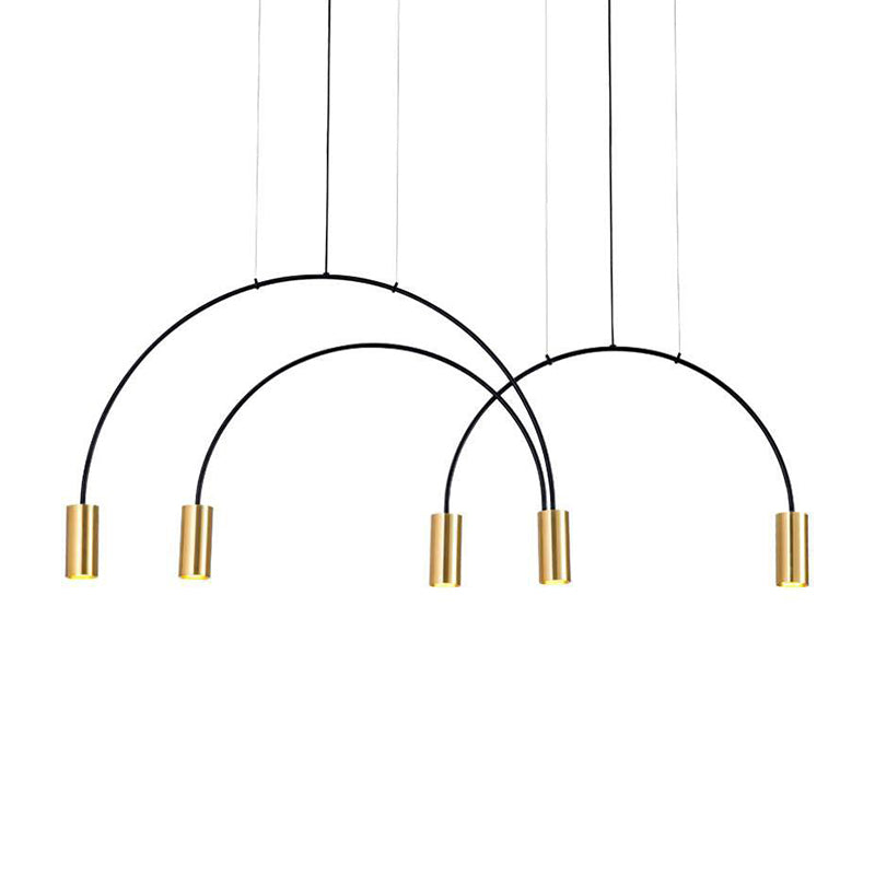 Cilindros de cilindro de estilo contemporáneo Pendientes de metal Pendientes de metal Lights Lights