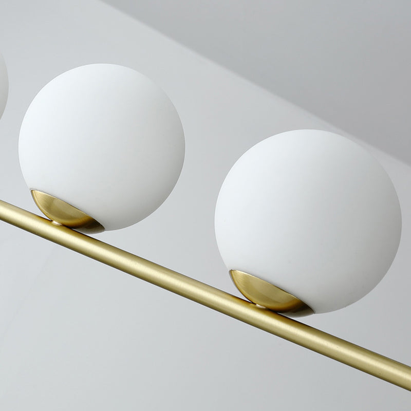 Luz de lámparas de isla esférica de estilo moderno luces colgantes de la isla de vidrio