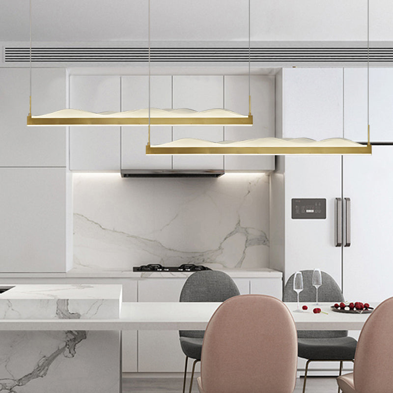 Contemporary Style Linear Island Pendants Metal Island Light Fixtures