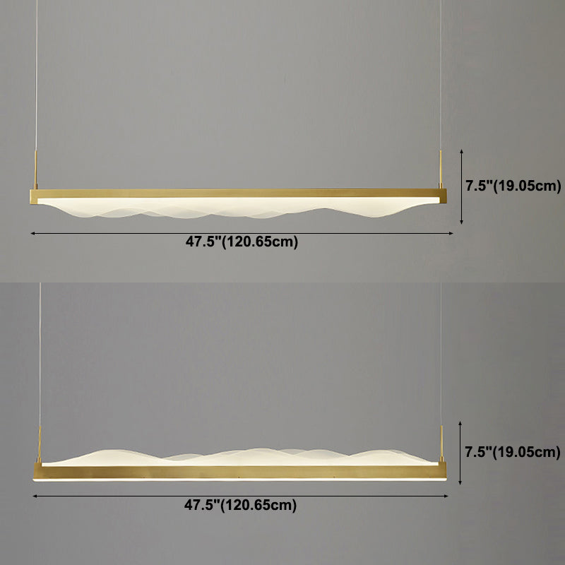 Zeitgenössischer Stil lineare Inselanhänger Metal Island Leuchten