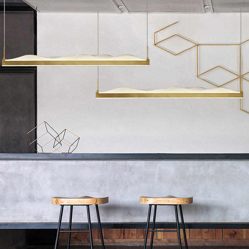 Zeitgenössischer Stil lineare Inselanhänger Metal Island Leuchten