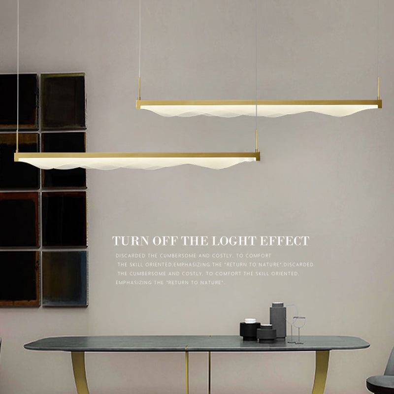 Zeitgenössischer Stil lineare Inselanhänger Metal Island Leuchten