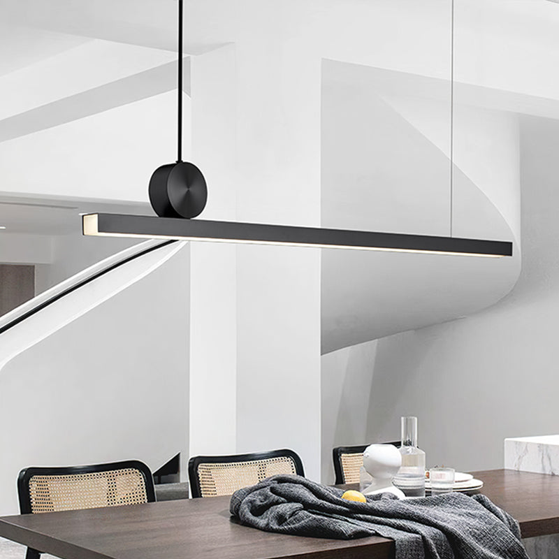 Contemporary Style Linear Island Light Metal 1- Light Island Pendant Light