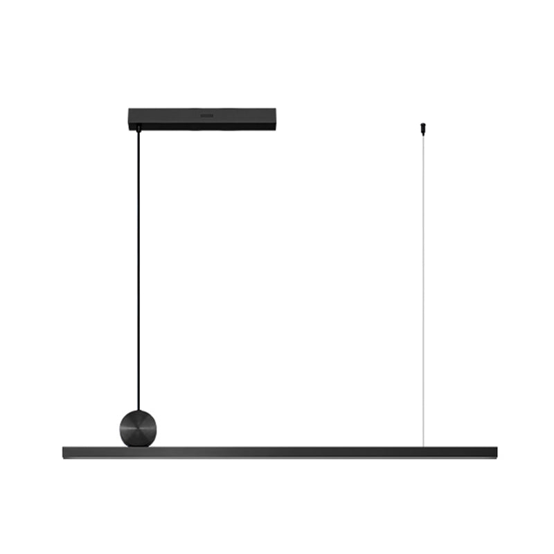 Zeitgenössischer Stil Linear Island Light Metal 1- Hellinsel Anhänger Licht