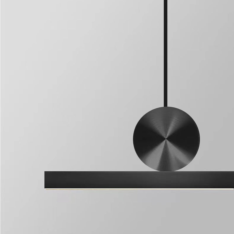 Zeitgenössischer Stil Linear Island Light Metal 1- Hellinsel Anhänger Licht