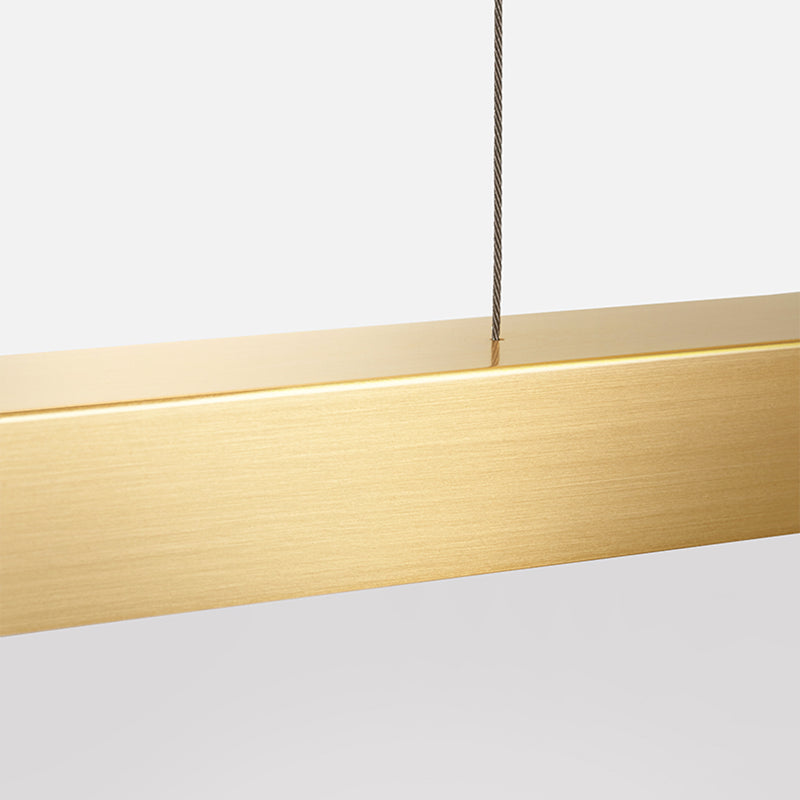 Zeitgenössischer Stil Linear Island Light Metal 1- Hellinsel Anhänger Licht