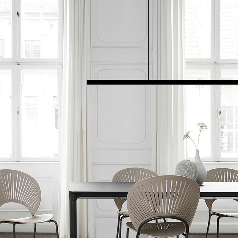 Contemporary Style Linear Island Lighting Idea Metal 1- Light Island Pendant Light