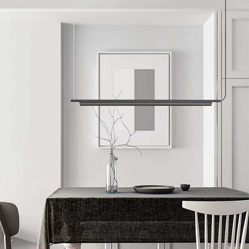 Estilo contemporáneo lineal isla light light metal 1- Light Island Colgante