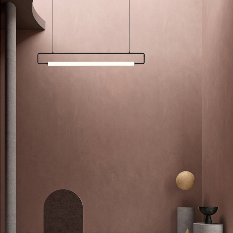 Rectángulo moderno Rectángulo de lámpara de la isla Metal 1- Idea de iluminación de la isla de luz