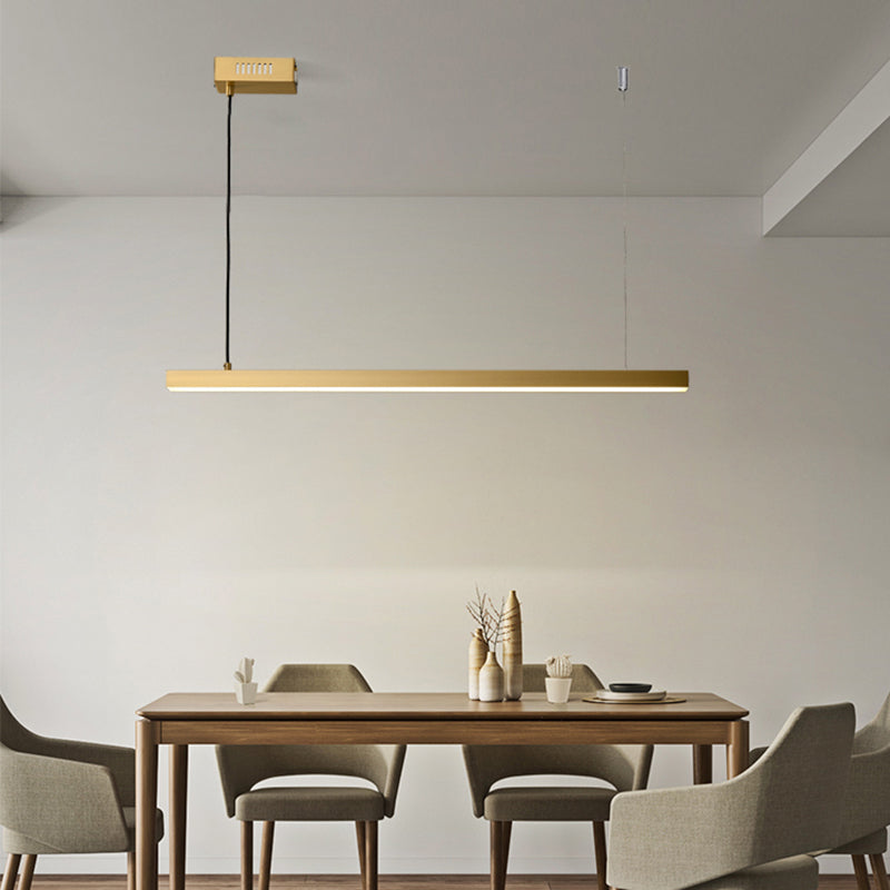 Luz de la isla lineal de estilo moderno metal 1- iluminación de la isla ligera