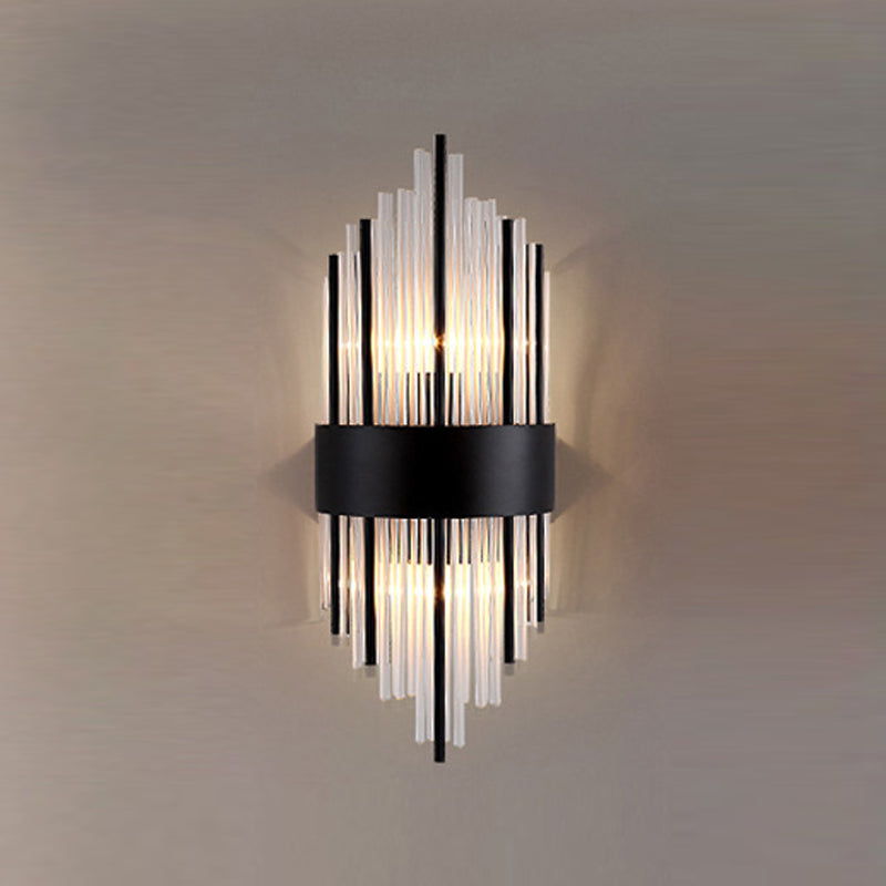 Einzigartige Schattenkristallwandleuchter moderner Stil 2 Leuchten Wandmontage Leuchte Leuchte