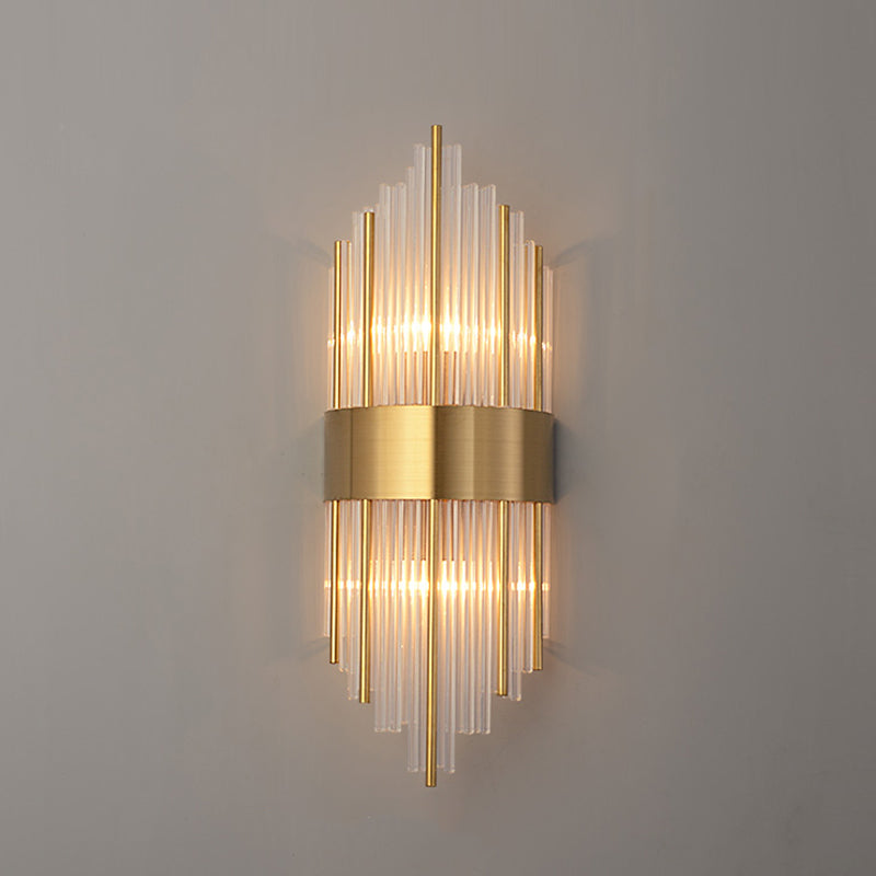 Einzigartige Schattenkristallwandleuchter moderner Stil 2 Leuchten Wandmontage Leuchte Leuchte