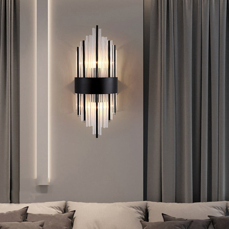 Einzigartige Schattenkristallwandleuchter moderner Stil 2 Leuchten Wandmontage Leuchte Leuchte