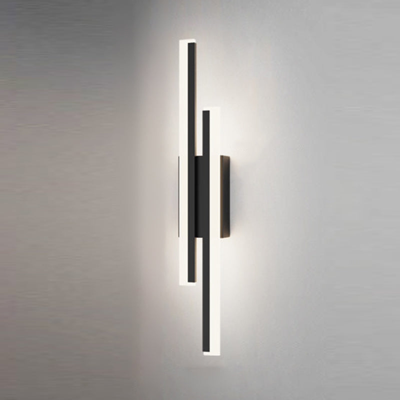 Linear Wall Lighting Fixtures Modern Style Metal 2 Lights Wall Lighting