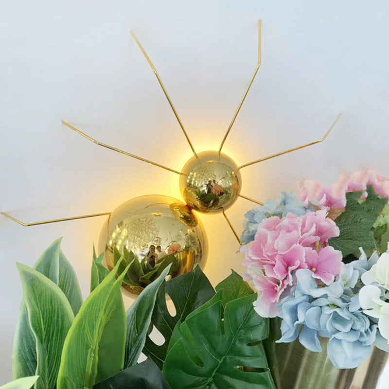 Metall Geometrische Wandbeleuchtung moderner Stil 1 Lichtwandbeleuchtung in Gold