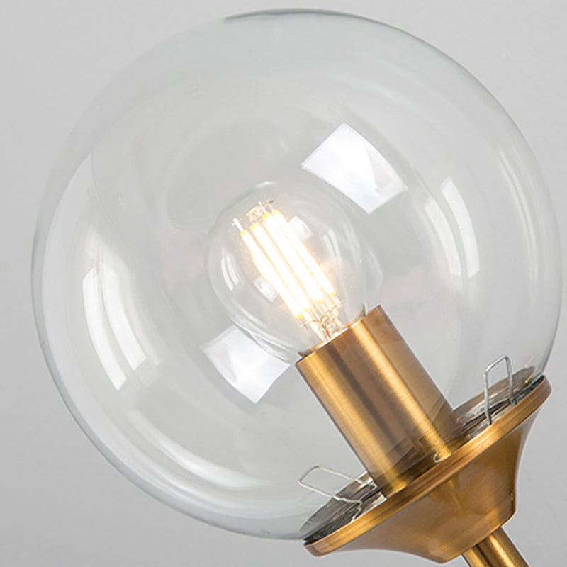 Runde Wandleuchte minimalistische Leuchtenleuchte mit Glasschatten