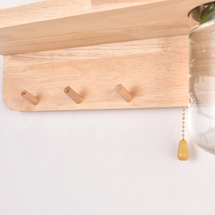 Holzwandleuchte ohne Pflanzen moderne Wandleuchte für das Wohnzimmer