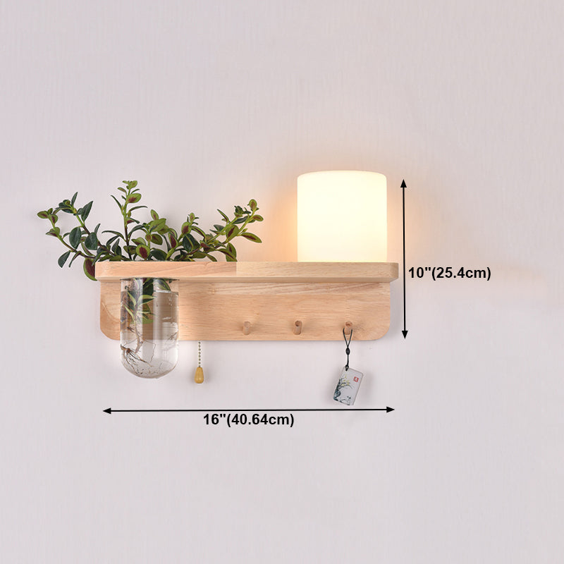 Holzwandleuchte ohne Pflanzen moderne Wandleuchte für das Wohnzimmer