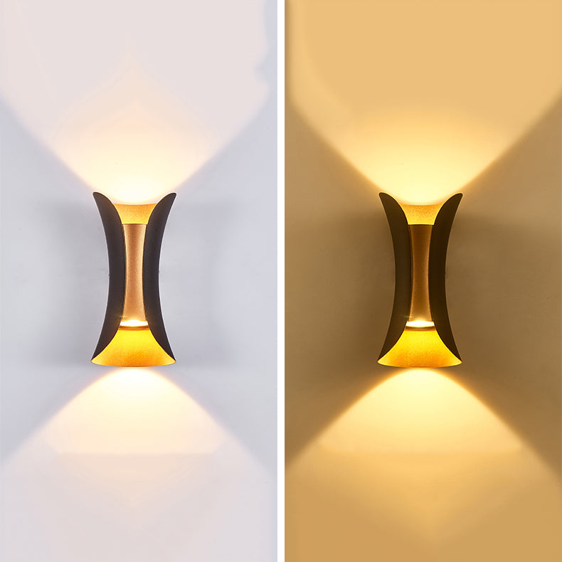 Geometrieform Wandleuchten moderner Metallmontagemontage -Leuchten mit Metall 2 Licht Wandmontage