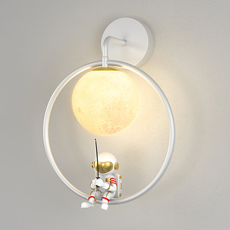 Kids Style Geometry Shape Wall Lights Metal Wall Mount Lights in White