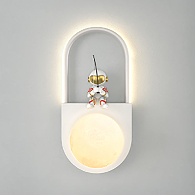 Kids Style Geometry Shape Wall Lights Metal Wall Mount Lights in White