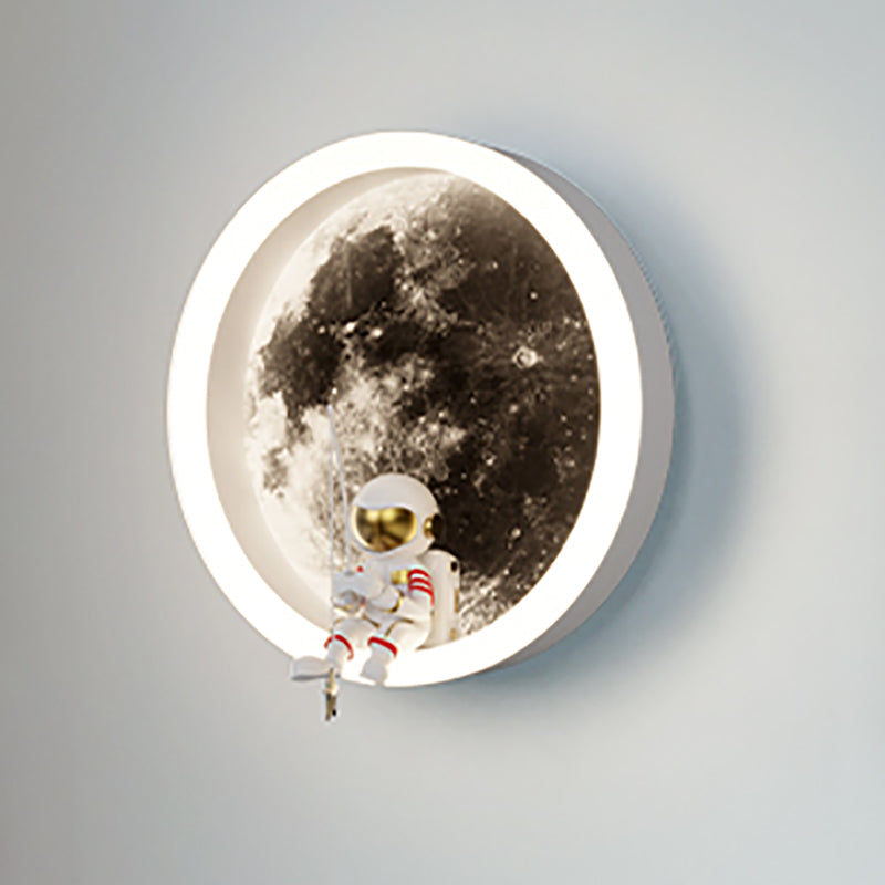 Kids Style Geometry Shape Wall Lights Metal Wall Mount Lights in White