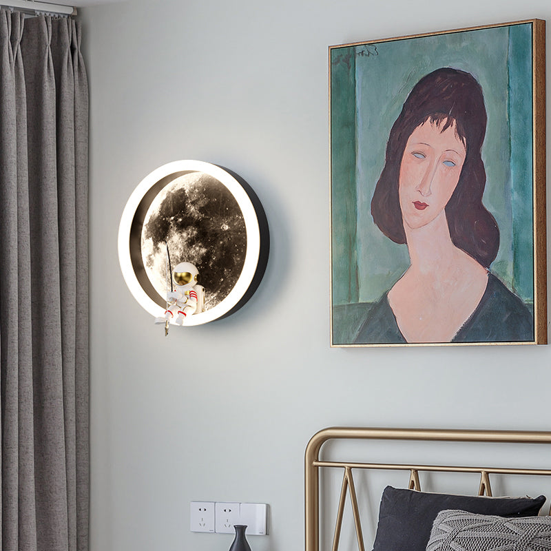 Kids Style Geometry Shape Wall Lights Metal Wall Mount Lights in White