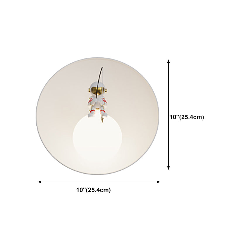 Kids Style Geometry Shape Wall Lights Metal Wall Mount Lights in White