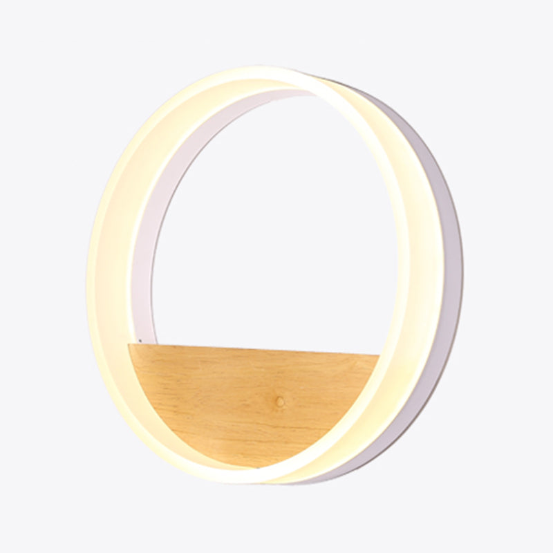 Moderne Stil runde Wandlampen Holz 1 Lichtwandlampen (Dekoration nicht enthalten)