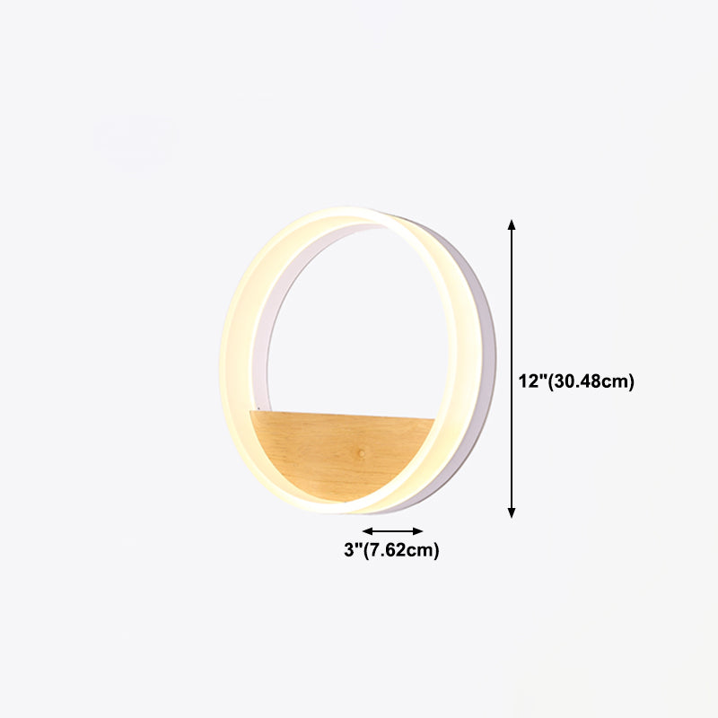Moderne Stil runde Wandlampen Holz 1 Lichtwandlampen (Dekoration nicht enthalten)
