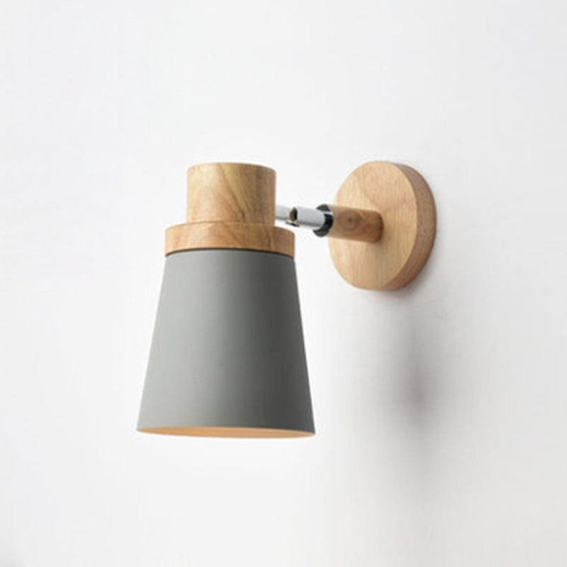 1 Light Wall Sconce Modern Macaron Style Metal Wall Lighting for Bedroom