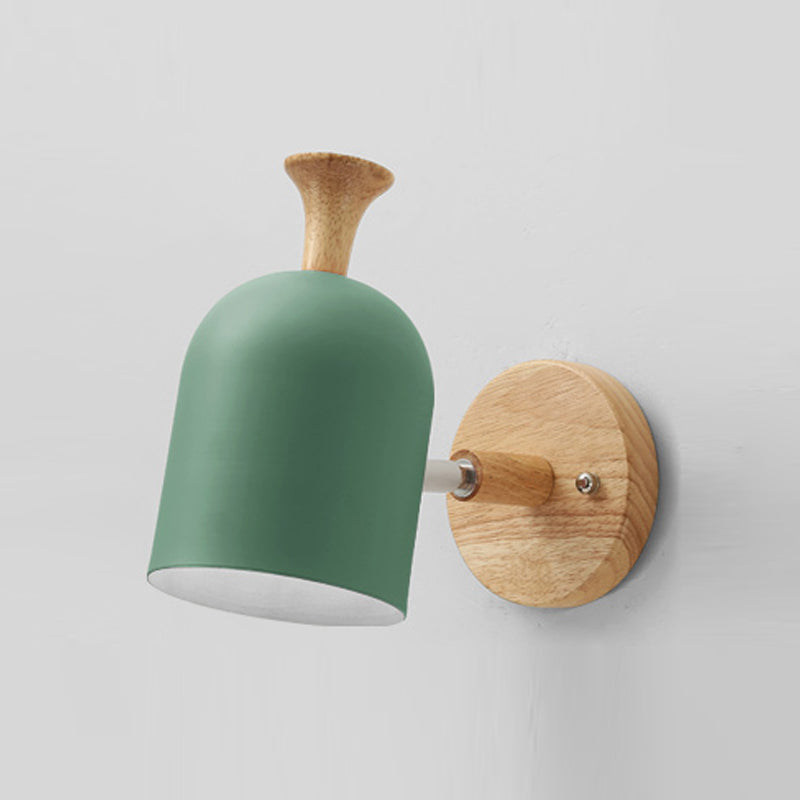 1 Light Wall Sconce Modern Macaron Style Metal Wall Lighting for Bedroom