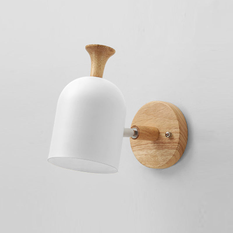 1 Light Wall Sconce Modern Macaron Style Metal Wall Lighting for Bedroom