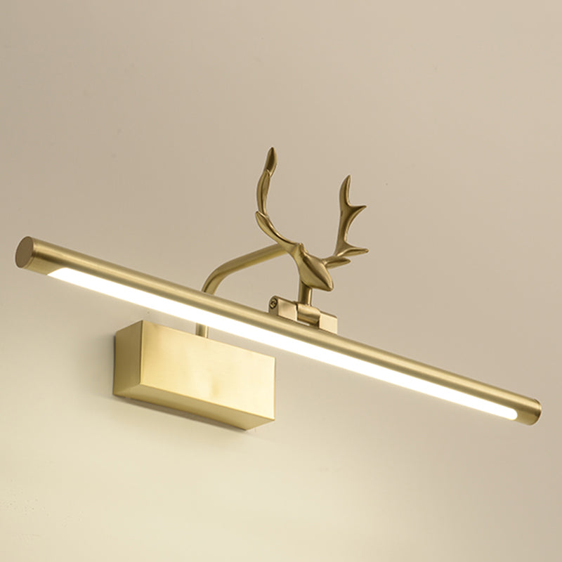 Linear Shape Metal Wall Light Modern Single Light Mirror Wall Mount Light